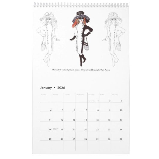 2024 MatisseFashions Illustratiekalender Kalender (Jan 2026)