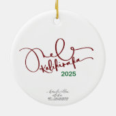 2024 Mele Kalikimaka Ti-blad Krans Ornament (Achterkant)