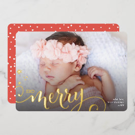 2024 MERRY PHOTO familie plezier kalligrafie Folie Feestdagenkaart