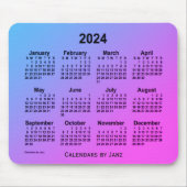 2024 Miami Grey Calendar van Janz Muismat (Voorkant)
