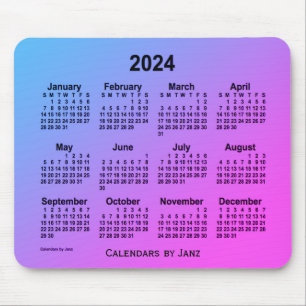 2024 Miami Grey Calendar van Janz Muismat