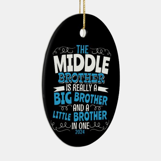 2024 Middenbroer - Nieuwe Big Brother Keramisch Ornament (Rechts)