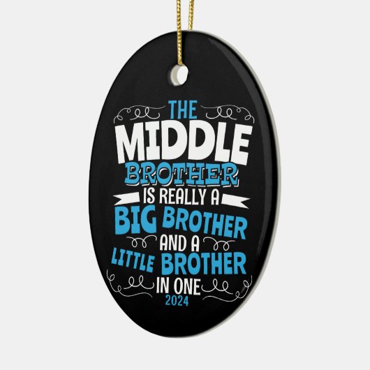 2024 Middenbroer - Nieuwe Big Brother Keramisch Ornament (Links)