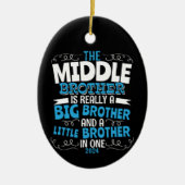 2024 Middenbroer - Nieuwe Big Brother Keramisch Ornament (Voorkant)