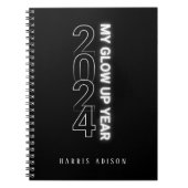 2024 Mijn Glow Up Jaar Gepersonaliseerd Notitieboe Notitieboek (Voorkant)