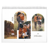 2024 Minimal Arch familie foto's Stijlvolle Sjablo Kalender (Hoes)