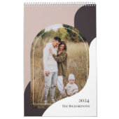 2024 Minimal Arch familie foto's Stijlvolle Sjablo Kalender (Hoes)