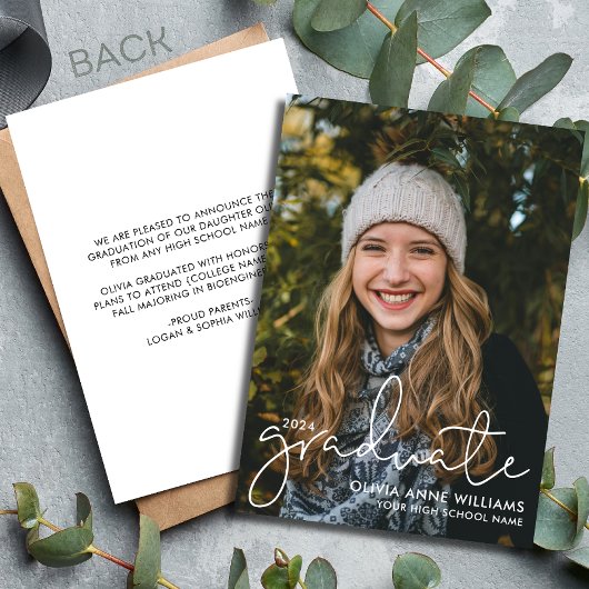 2024 Minimalistische Overlay Hoogste School Afgest Aankondiging