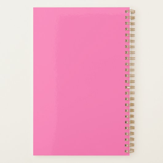 2024 Modern Bold Red - Hot Pink Typography Planner (Achterkant)