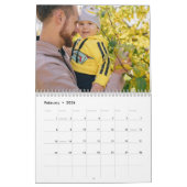 2024 Moderne aangepaste foto Creëer Uw eigen famil Kalender (Feb 2026)