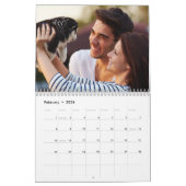 2024 Moderne aangepaste foto Creëer Uw eigen famil Kalender (Feb 2026)
