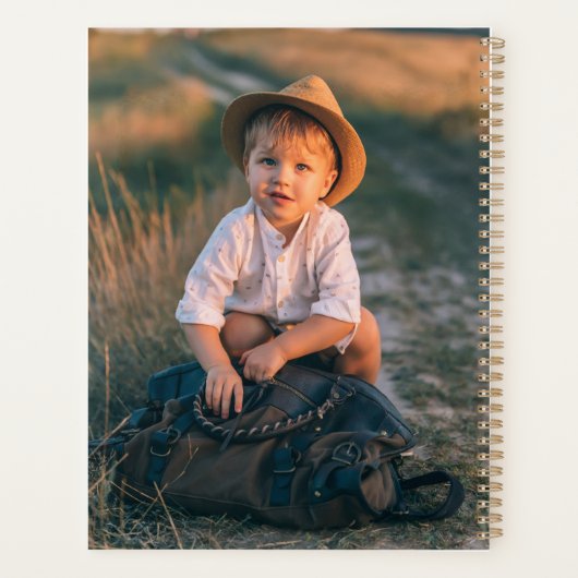 2024 Moderne aangepaste foto Creëer Uw eigen famil Planner (Achterkant)