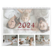 2024 Moderne foto Creëer Uw eigen familie Kalender (Hoes)