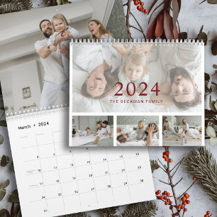 2024 Moderne foto Creëer Uw eigen familie Kalender