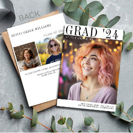 2024 Moderne minimalistische Afstudeerder overlay Aankondiging