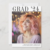 2024 Moderne minimalistische Afstudeerder overlay Aankondiging (Voorkant)