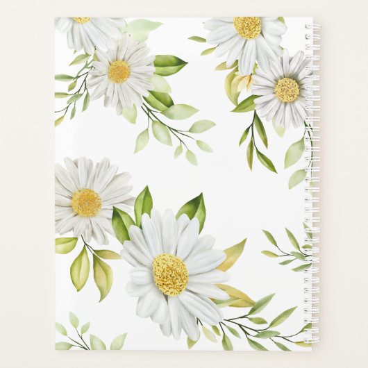 2024 Monogram Daisy Bloemen Weekblad Maandelijks Planner (Achterkant)