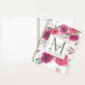 2024 Monogram Waterverf Bloemenweekblad Maandelijk Planner (Display)
