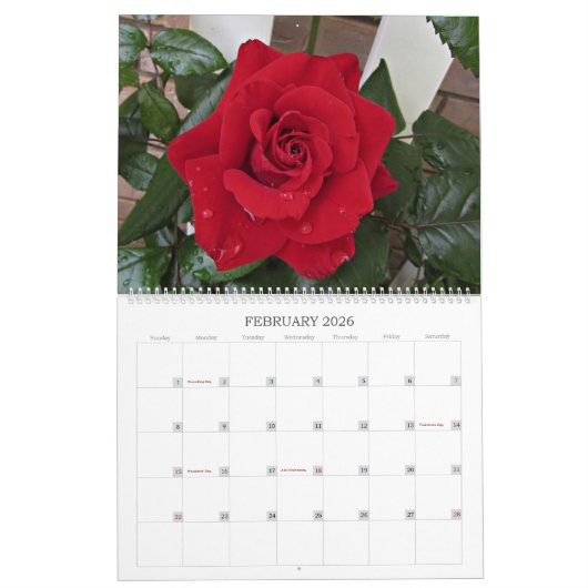 2024 Mooie Rozen twee pagina grote wandkalender Kalender (Feb 2026)