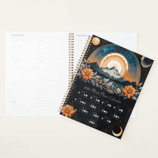 2024 Moon Phase Cycle Agenda Planner Notitieboek (Display)
