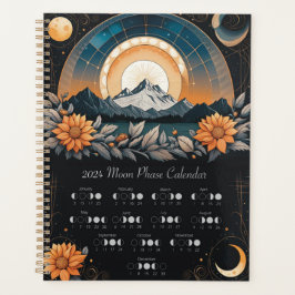 2024 Moon Phase Cycle Agenda Planner Notitieboek