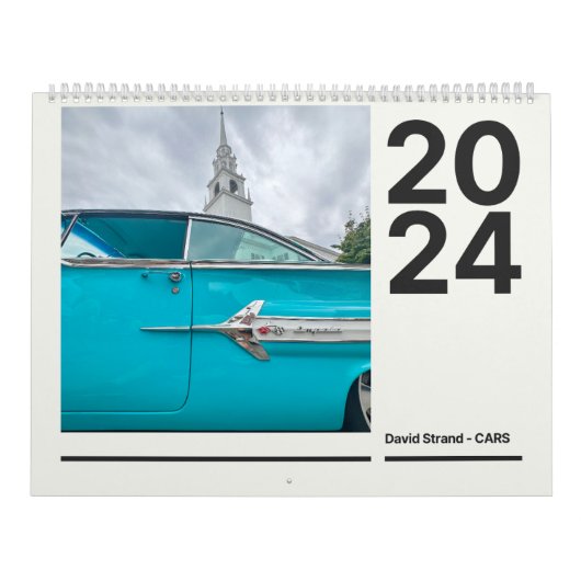 2024 Muurkalender voor Vintage Auto Buffs Kalender (Hoes)
