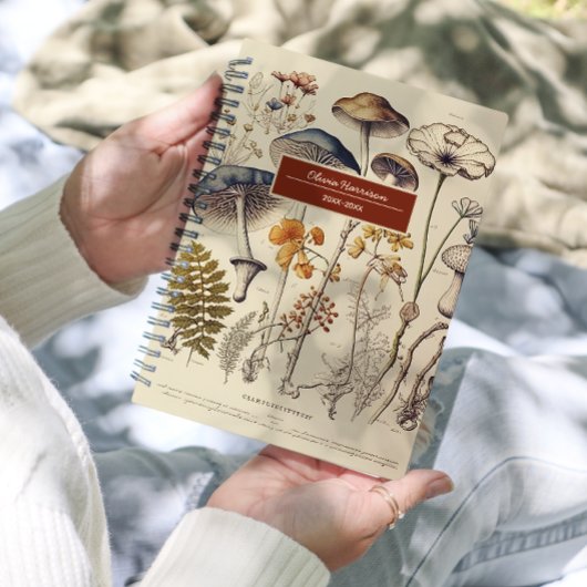 2024 Naturalist Cottagecore Mushrooms Planner