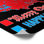 2024 Nauwkeurige Verkiezingskaart Vrolijk Kerstfee Poster (Hoek)