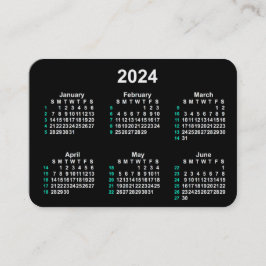 2024 Neon 52 weken ISO-kalender door Janz Visitekaartje