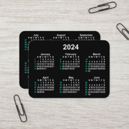 2024 Neon 52 weken ISO-kalender door Janz Visitekaartje