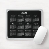 2024 Neon Fog Calendar van Janz Two Tone Muismat (Met muis)