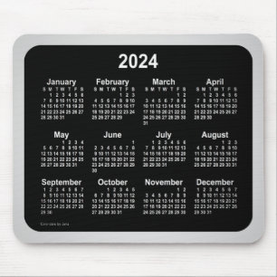 2024 Neon Fog Calendar van Janz Two Tone Muismat