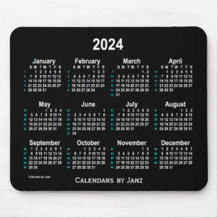 2024 Neon White 52 weken agenda van Janz Muismat