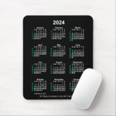 2024 Neon White 52 weken ISO-kalender door Janz Muismat (Met muis)