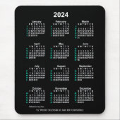 2024 Neon White 52 weken ISO-kalender door Janz Muismat (Voorkant)