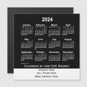 2024 Neon White Business Calendar van Janz