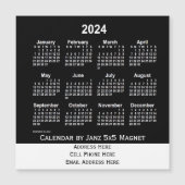2024 Neon White Business Calendar van Janz (Voorkant)