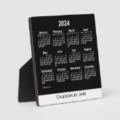 2024 Neon White Desk Calendar van Janz Fotoplaat (Voorkant)