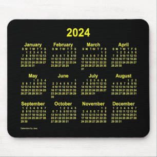 2024 Neon Yellow Agenda van Janz Muismat