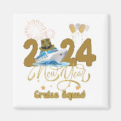 2024 New Year Cruise Squad NYE Party Reisgroep Magneet (Voorkant)