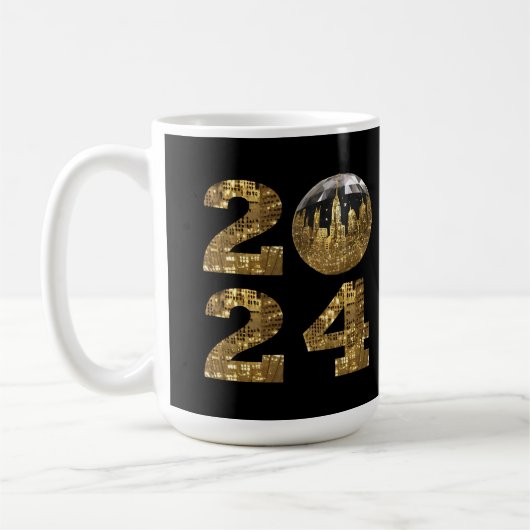 2024-New Years-Ball-NYC Gold- Koffiemok (Links)