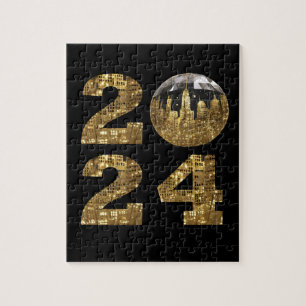 2024 New Years-Ball-NYC Gold- Legpuzzel