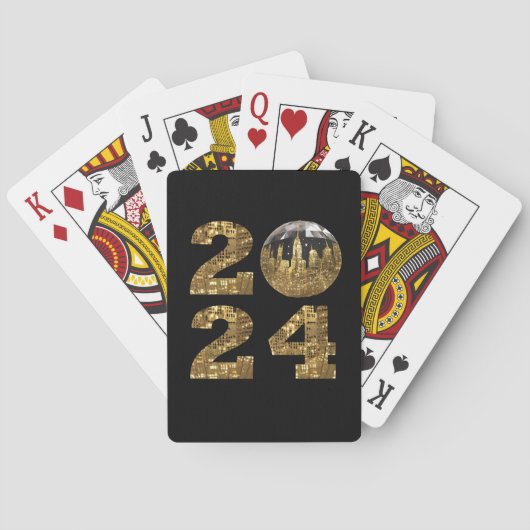 2024 New Years-Ball-NYC Gold- Pokerkaarten (Achterkant)