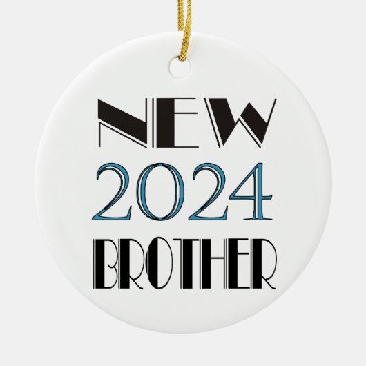 2024 Nieuw Broer Keramisch Ornament (Voorkant)