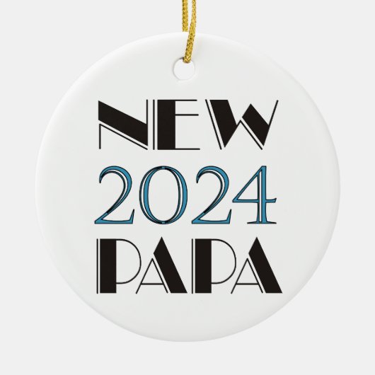 2024 Nieuw Papa Ornament (Voorkant)