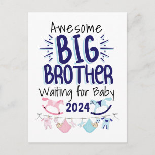 2024 Nieuwe Big Brother Wachten op Baby Sibling Briefkaart