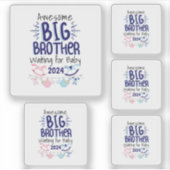 2024 Nieuwe Big Brother Wachten op Baby Sibling Sticker (Voorkant)