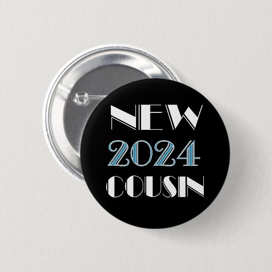 2024 Nieuwe neef Blauwe Button (Voorkant /achterkant)