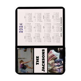 2024 Nieuwjaar Familie Fotogeheugenkalender Magneet