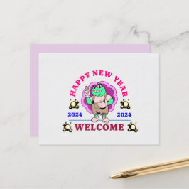 2024 NIEUWJAAR GROET WENS BRIEFKAART